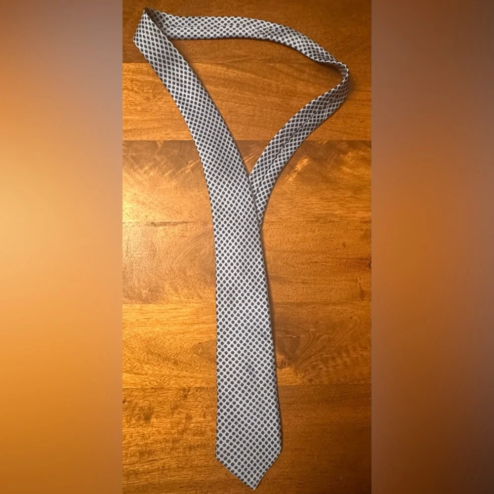 NWT KIDS STEFANO RICCI JUNIOR LUXURY SILK GEOMETRIC BLUE TIE